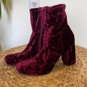 Velvet Chunky heels.